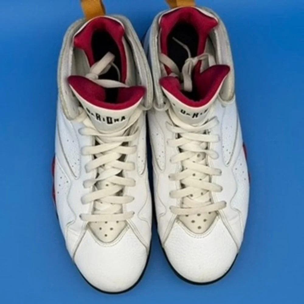Jordan 7 Retro Cardinal White Red Gold CU9307-106 Size 10.5 12W